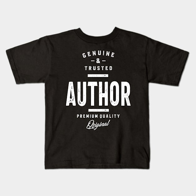 Genuine and Trusted Author Job Title Gift Kids T-Shirt by cidolopez